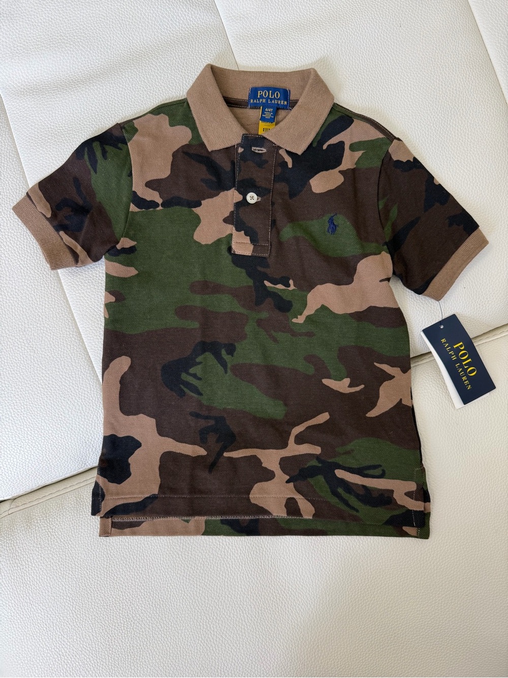 Polo by Ralph Lauren Boys' Camo Polo - Green/Brown/Black 4T
